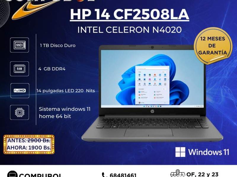 Laptop HP 14 Bolivia