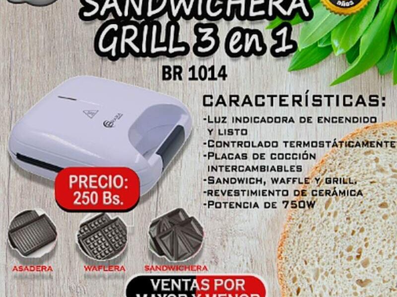 Sandwichera 3 en 1 Bolivia
