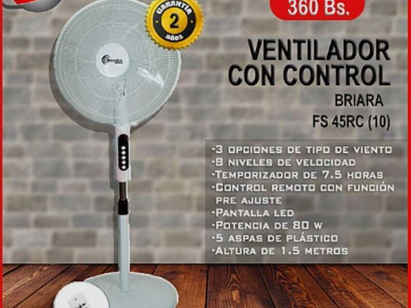 Ventilador con control Bolivia